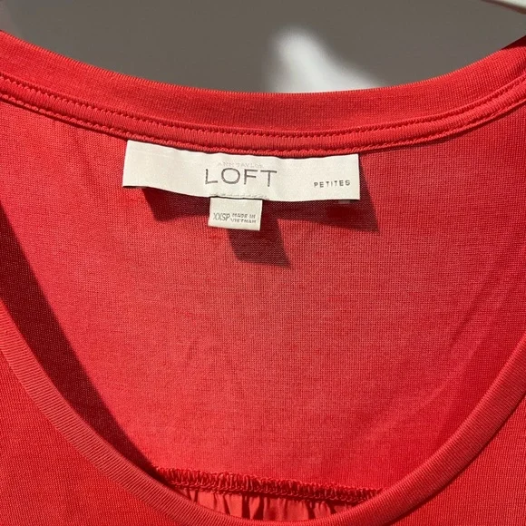 LOFT Petites XXSP Orange Tank Top Blouse - Picture 2 of 3